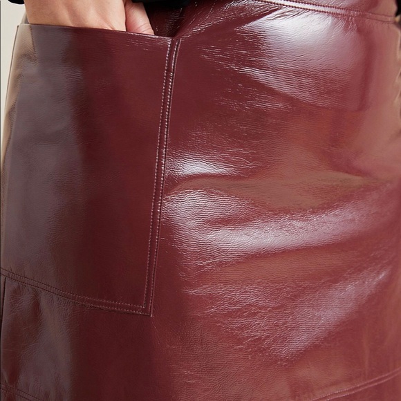 ANTHROPOLOGIE Maeve‎ Faux Patent Leather Skirt - Picture 9 of 9